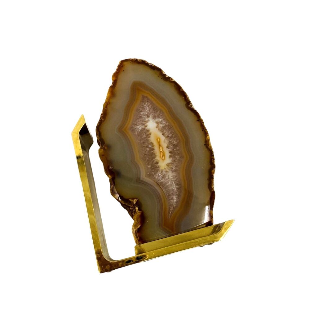 ANNA New York Agate Geode Gold Book End